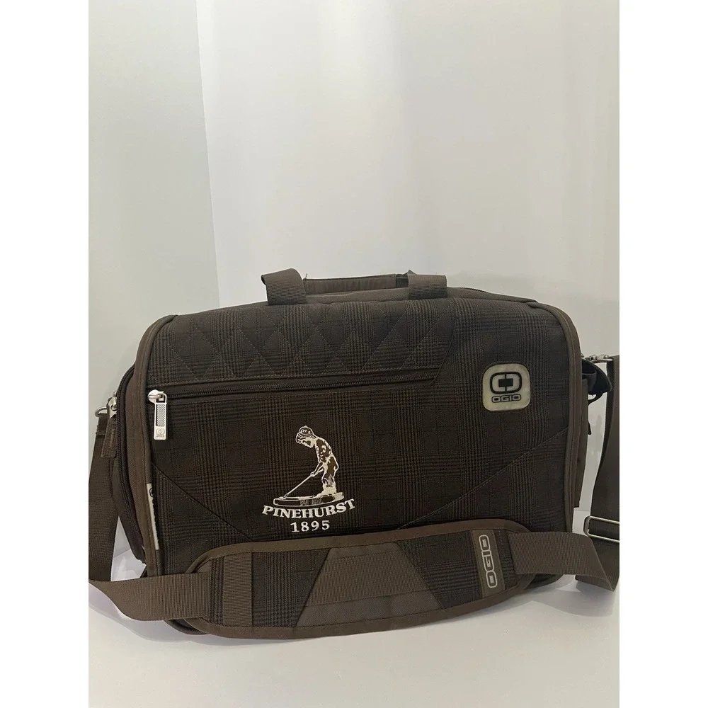 Pinehurst 1895 Messenger Bag by Ogio Brown Houndstooth-Putter Boy-Vintage-E214
